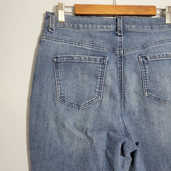 Gloria Vanderbilt 12S Missy Medium Wash Denim Blue Amanda Line Tapered Jeans - Picture 7 of 13